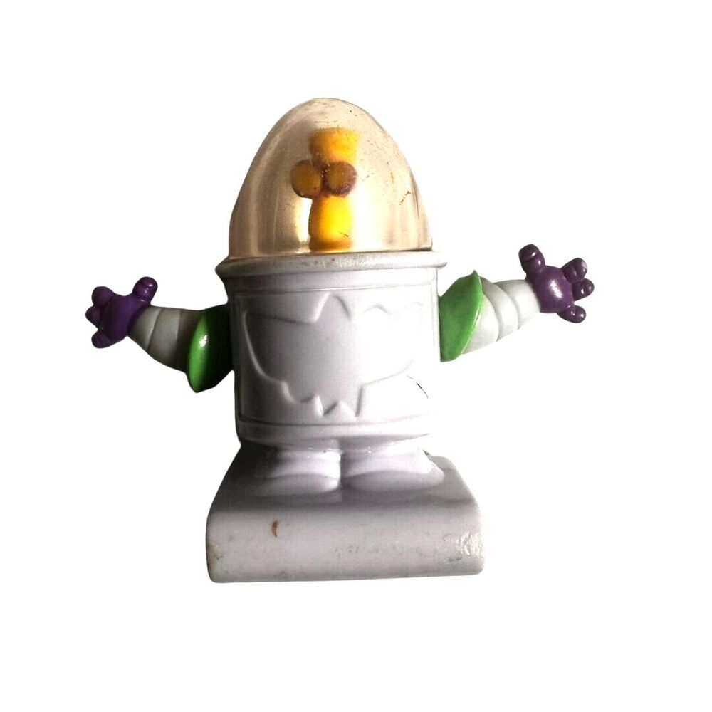 Vintage Buzz Lightyear Figure Clear Dome Head Toy Story Collectible